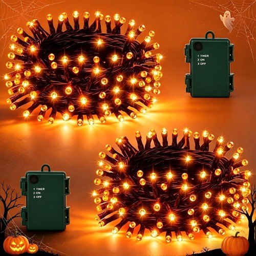 Lichterkette 100leds orange - 100leds,
