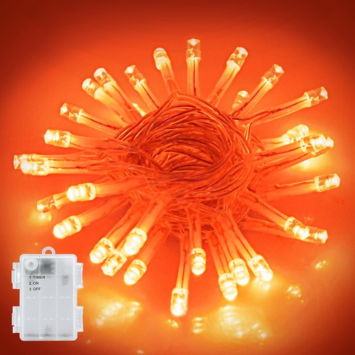 Halloween lichterkette orange - halloween,